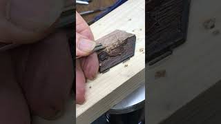 Carving a cuckoo door woodworking woodcarving [upl. by Aimek]