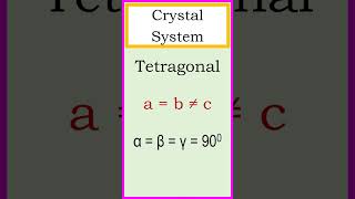 The crystal system is tetragonal with an axial ratio of a b≠c and axial angles of αβγ900 [upl. by Trocki]