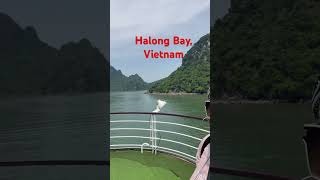 A view of Halong Bay from the Mon Cheri cruise ship solotraveler beautyofvietnam [upl. by Jasmin]