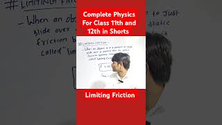 Limiting Friction ll Friction ll For Class 11th NEET and JEE in Shorts [upl. by Solakcin224]