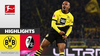 Comfortable Win For BVB  Borussia Dortmund  Freiburg 30  Highlights  Matchday 21 – Bundesliga [upl. by Notnats]