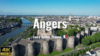 Angers  France 4K drone footage [upl. by Esikram979]