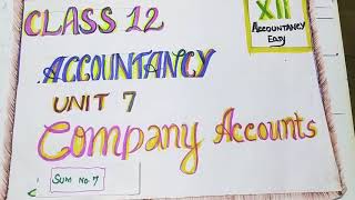 Class 12 Tamilnadu State Board Accountancy Chapter 7  sum no7 [upl. by Milo]