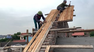 The Traditional Technique of Building Sloping Concrete Roof on a Conical Gable Quickly and Firmly [upl. by Andromeda487]