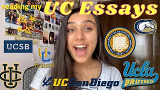 THE ESSAYS THAT GOT ME INTO ALL OF THE UCs  Tips on how to choose prompts amp approach them  2020 [upl. by Almita539]