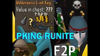 F2P RUNITE PKING FOR A DAY  Is it worth it  Old School RuneScape [upl. by Olyhs]