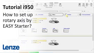 Lenze i950 servo inverter How to set up rotary axis by EASY Starter [upl. by Gelya]