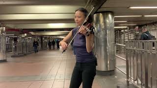 Street Violin Improvisation  Bit by Bit  Jia Doughman [upl. by Rutan511]