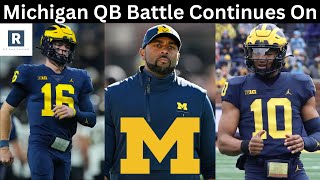 Michigan Football QB Battle  Michigan Football Fall Camp News [upl. by Eva]