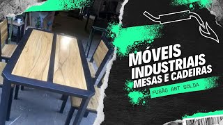 Ideias de Mesas e Cadeiras  Móveis Industriais  Pra você [upl. by Aranahs]