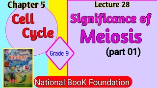 Significance of Meiosis Class 9 part 01  Chapter 5 Cell Cycle [upl. by Netsriik]