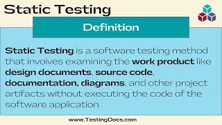 What is Static Testing [upl. by Atela1]