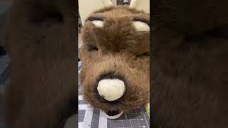 Furring a fursuit head furry fursuitmaker fursuit [upl. by Reinhart]