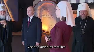 POUTINE VISITE LEGLISE ORTHODOXE DE RUSSIE [upl. by Ettenahs]