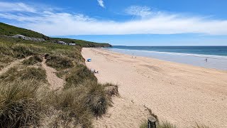 Praa Sands Beach  Cornwall Guide 4K Video [upl. by Prebo]