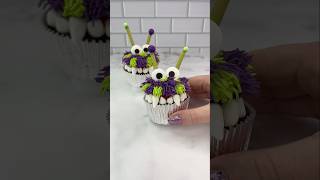 Monster cupcakes 👿🧁 cupcakes halloween halloweencupcakes cakedbyrach monster cute shorts [upl. by Atnoid179]