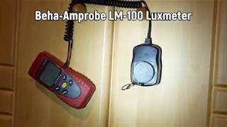 Taschenlampen Testaufbau mit dem Belichtungsmesser Amprobe LM100 digitalen Luxmeter [upl. by Wren]