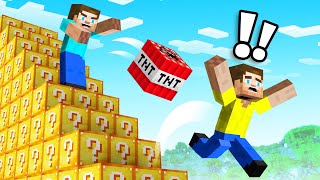 Slogo vs Crainer Lucky Block STAIRCASE Race In Minecraft [upl. by Adnarram819]