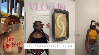 16 PRODUCTIVITY VLOG  Balancing my part time job and Uni at the University of Manitoba  Baking [upl. by Oiramat393]