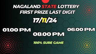 First Prize Last Digit 171124 Nagaland State Lottery Target Number Lottery Sambad Target Number [upl. by Ynos]