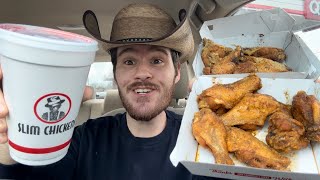 Slim Chickens Lemon Pepper Wings Cayenne Ranch Wings and Red Velvet Oreo Shake Review [upl. by Longawa856]