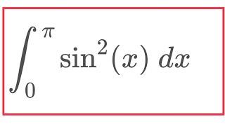 Integral of sin2 [upl. by Euqinamod]