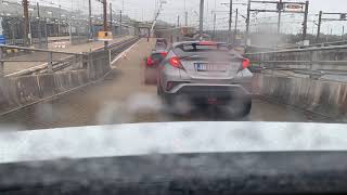 Eurotunnel Folkestone Car loading in the Rain [upl. by Glenden]