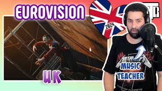 UK Eurovision 2024 Reactionalysis  Music Teacher Analyses Dizzy by Olly Alexander Reaction [upl. by Ellemac248]