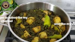 Aloo Palak ki Sabzi  آلو پالک  Potato amp Spinach Curry [upl. by Malone566]