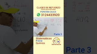 Clases de refuerzo en Popayán Cauca Matemática Física Química [upl. by Dirfliw]