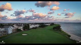 Nags Head Golf Links  18th Hole Flyover 4K  Sunset in North Carolinas Outer Banks [upl. by Nileak]