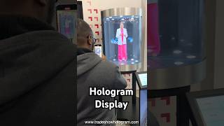 3 ft tall Virtual presenter hologram at a trade show exhibit hologram holographic [upl. by Akcirred357]