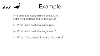 A21b Part 2 Deriving and solving simultaneous equations to describe a situation [upl. by Belinda170]