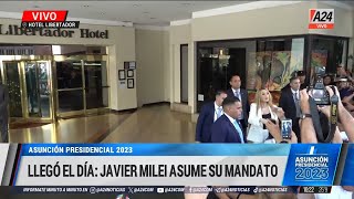 🔴 FÁTIMA FLÓREZ sale del Hotel Libertador para acompañar a JAVIER MILEI en su asunción Presidencial [upl. by Nahtnamas]