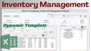 Inventory Management Template in Excel VBA  Free Download [upl. by Airdnua]