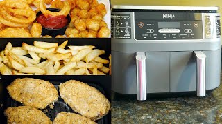 Ninja Foodi 2 Basket Air Fryer DEMO and REVIEW [upl. by Hollingsworth]