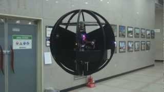 Spherical Flight Vehicle Flying ball Sphere drone Single rotor VTOL [upl. by Nuahsak]