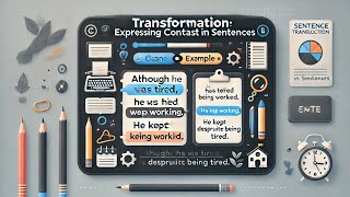 Transformation Sentences expressing Contrast grammar englishgrammar english language [upl. by Akirdna865]