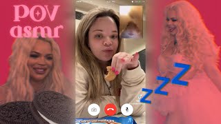 Trisha Paytas Unintentional ASMR POV chill FaceTime [upl. by Adyl]