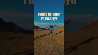 Baadlo ke uppar 😍😍 ytshorts shorts view nature mountains wanderlust explore shortsfeed [upl. by Atoked]