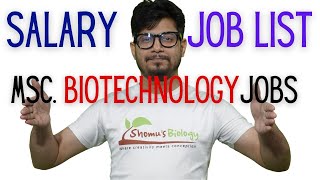 Msc Biotechnology Jobs  Msc biotechnology salary in India [upl. by Vizza365]