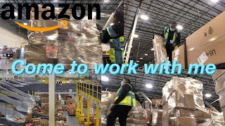 COME TO WORK WITH ME Vlogmas Day 1  DAY IN THE LIFE working at Amazon Sortation Center [upl. by Gussie]