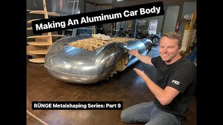 Making An Aluminum Car Body Part 9 Shaping Tail Panel With English Wheel and Pullmax Type Hammer [upl. by Aliakam]