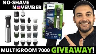 Philips Norelco Multigroom 7000 GIVEAWAY No Shave November Update [upl. by Ylle]