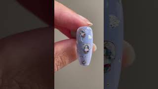 Snow globe nail design idea christmas xmas merrychristmas music naildesign nails nailart [upl. by Kilian]