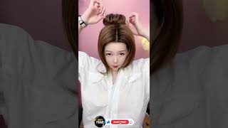 Unique high bun hairstyle for everyday shorts beautyframe hairstyle hairstyletutorial [upl. by Navonoj]