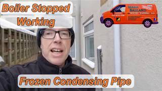 Gas Boiler Condensing Pipe Frozen [upl. by Hwu392]