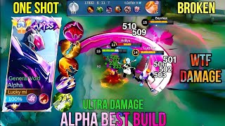 ALPHA 1 HIT BUILD  THIS BUILD IS BROKEN  BUILD TOP 1 GLOBAL ALPHA [upl. by Terag]