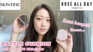 BATTLE CUSHION SKINTIFIC VS ROSE ALL DAY  WEAR TEST [upl. by Pelagia548]