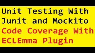 Java Unit Testing with Junit and Mockito  Code Coverage with ECL Emma Plugin  SpringBoot DAO Class [upl. by Dunn500]